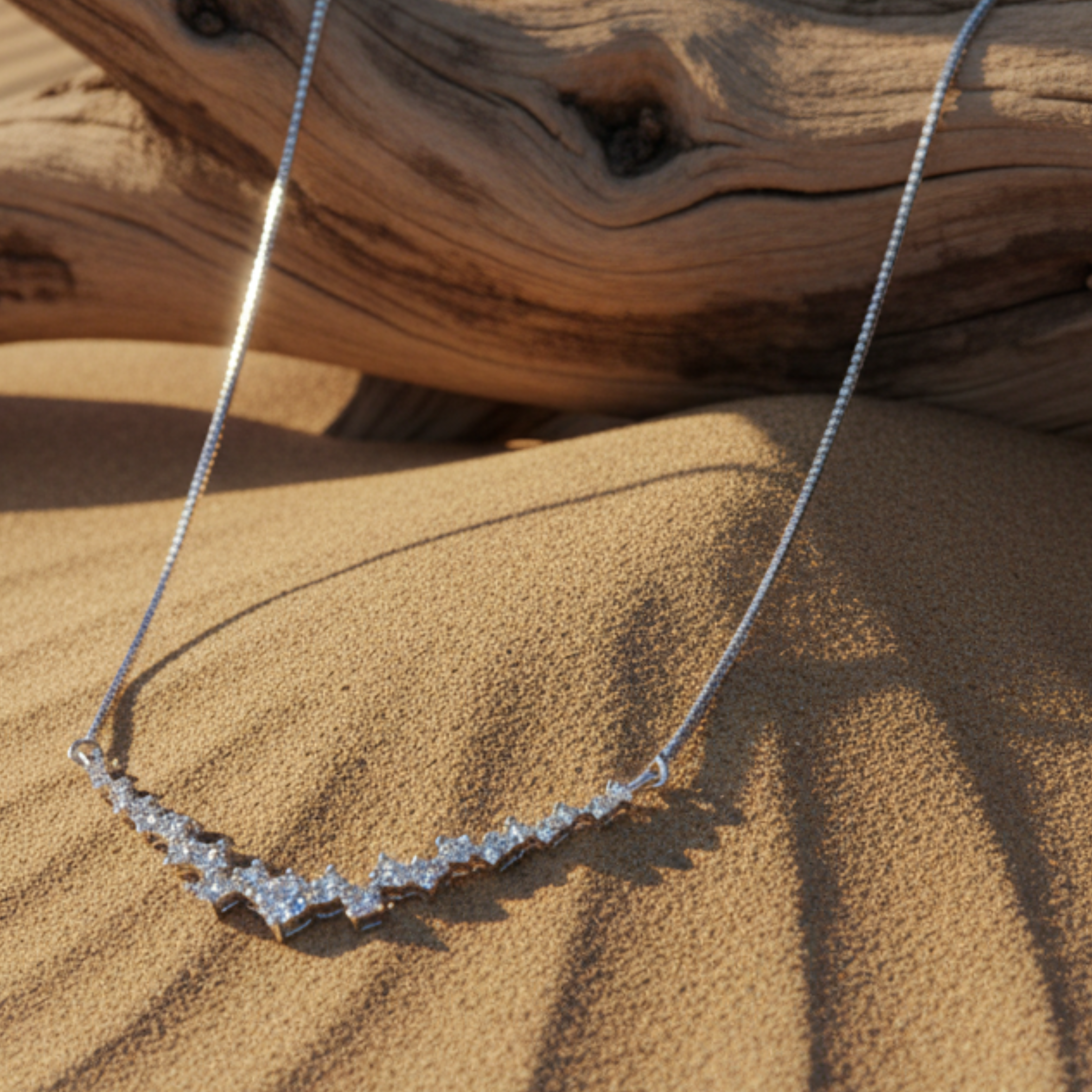 שרשרת חיוך מויסנייט יהלום S925