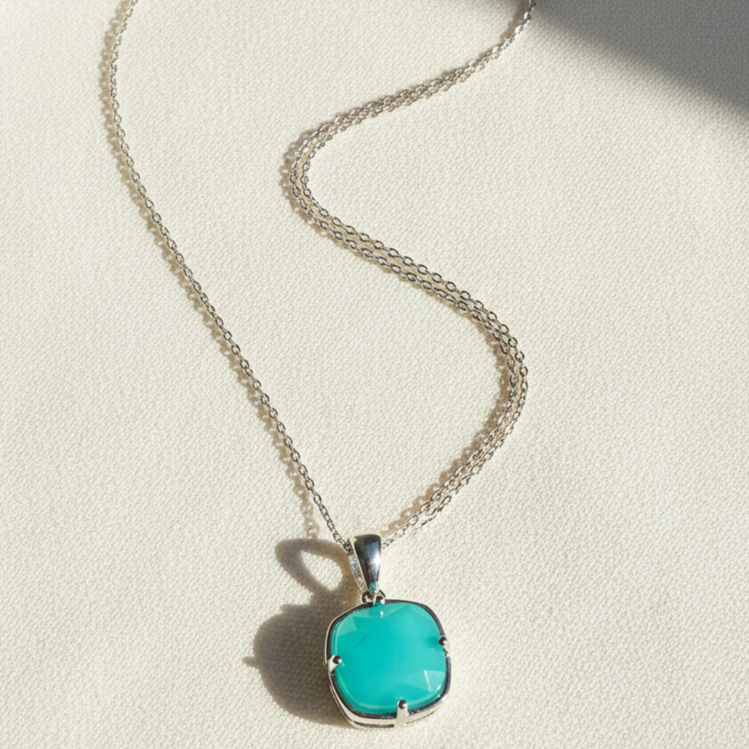 תליון כסף 925 עם אבן אגט טבעית