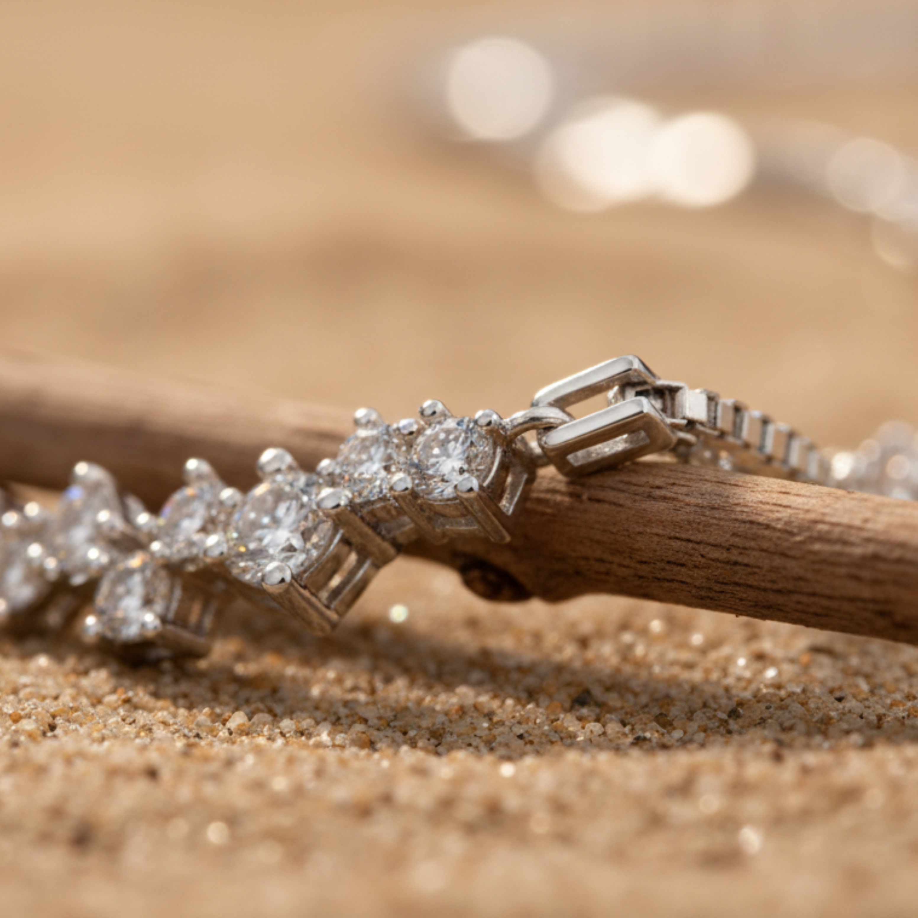 שרשרת חיוך מויסנייט יהלום S925