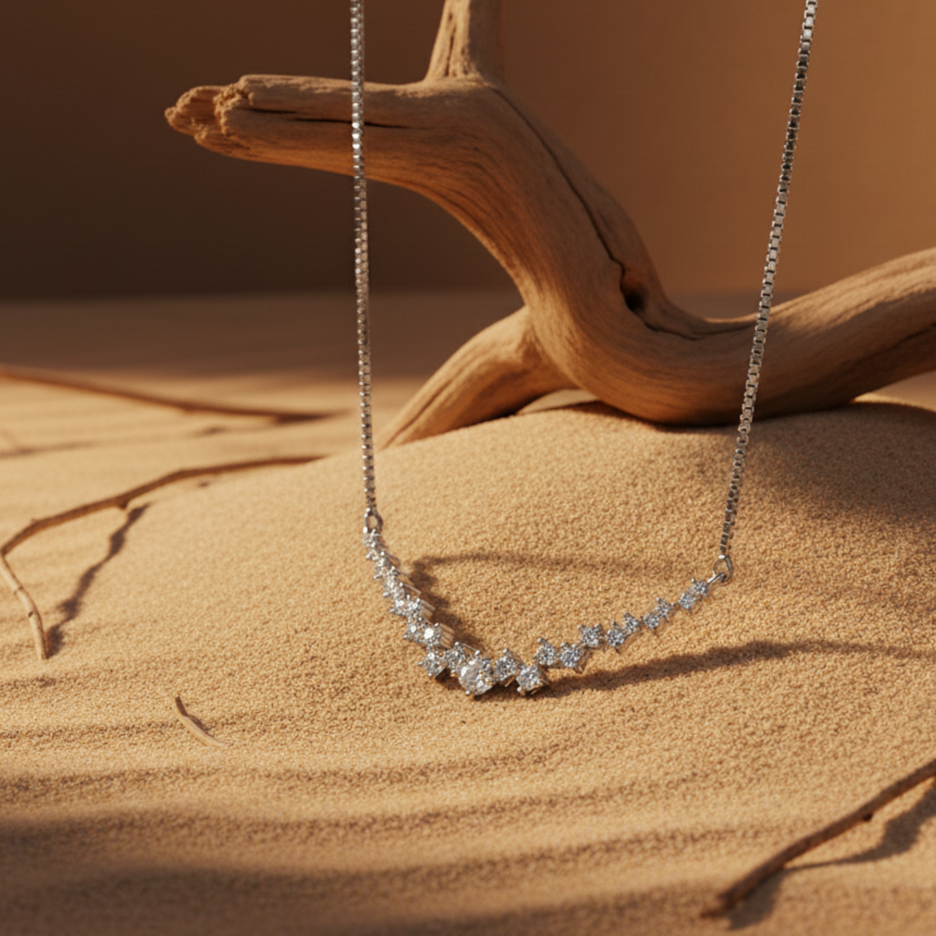 שרשרת חיוך מויסנייט יהלום S925